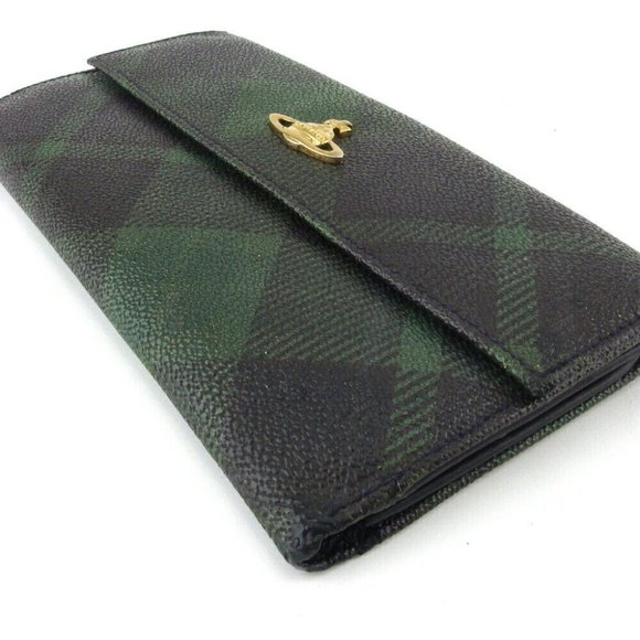 VIVIENNE WESTWOOD Long Wallet Orb PVC x Leather Authentic - Picture 3 of 10